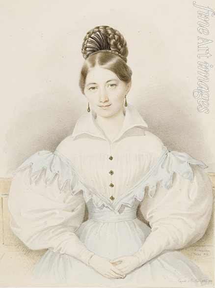 Kriehuber Josef - Porträt von Anna Plochl (1804-1885), Freifrau von Brandhofen (Kopie)