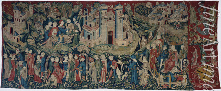 Master of the Middle-Rhine - Courtly Love Games (Spieleteppich), tapestry