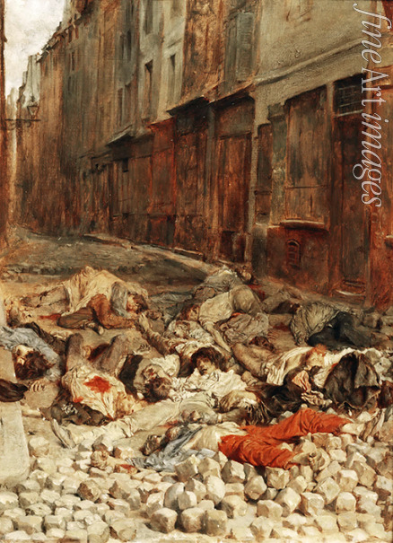 Meissonier Ernest Jean Louis - Die Barrikade, Rue de la Mortellerie, Juni 1848 (Erinnerung an den Bürgerkrieg)