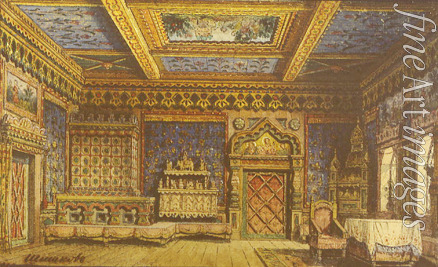 Shishkov Matvei Andreyevich - Stage design for the theatre play Death of Ivan the Terrible by A. Tolstoy
