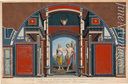 Maron Anton von - Blatt aus einer Serie zu den Wanddekorationen der Villa Negroni in Rom. Tafel VII: Bacchus und Ariadne 