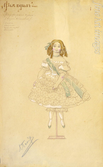 Bakst Léon - Costume design for the ballet The Fairy Doll by J. Bayer