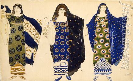 Bakst Léon - Costume design for the drama Oedipus at Colonus by Sophocles