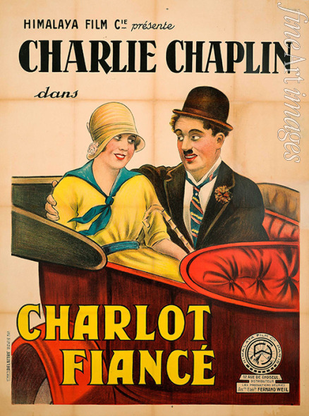 Unbekannter Künstler - Filmplakat Entführung (A Jitney Elopement) von Charlie Chaplin
