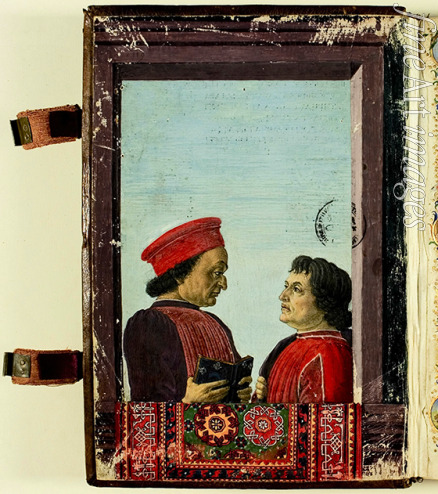 Botticelli Sandro - Portrait of Federico da Montefeltro and Cristoforo Landino. From Disputationes Camaldulenses by Cristoforo Landino