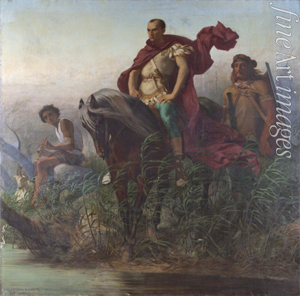 Boulanger Gustave Clarence Rodolphe - Caesar am Ufer des Rubicon