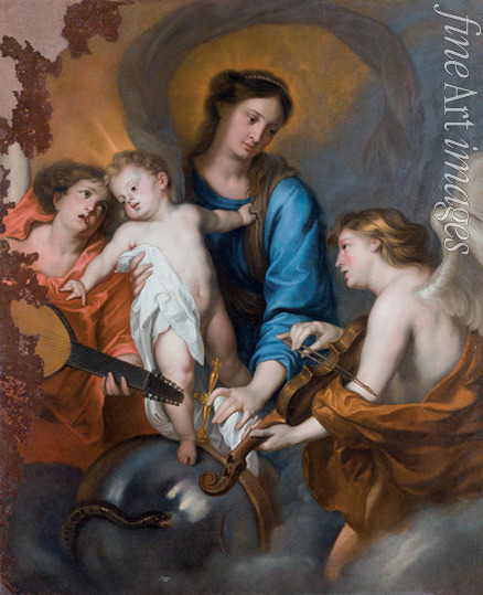 Dyck Sir Anthony van - The Virgin and Child with Two Musician Angels