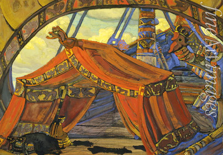 Roerich Nicholas - Bühnenbildentwurf zur Oper Tristan und Isolde von R. Wagner
