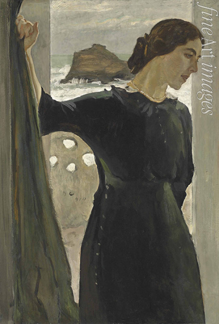 Serov Valentin Alexandrovich - Portrait of Maria Samoylovna Zetlin (1882-1976), née Tumarkina
