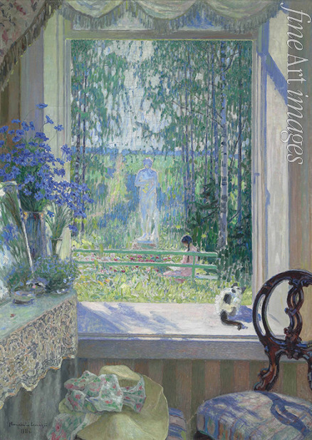 Bogdanov-Belsky Nikolai Petrovich - Open window onto a garden 