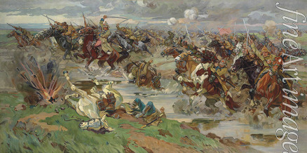 Samokisch Nikolai Semjonowitsch - Die Rote Kavallerie bei der Landenge von Perekop