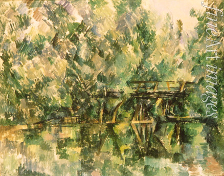 Cézanne Paul - A bridge over a pond