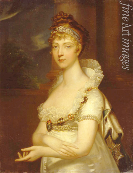 Mosnier Jean Laurent - Portrait of Empress Elizabeth Alexeievna, Princess Louise of Baden (1779-1826)