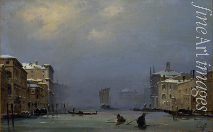 Caffi Ippolito - Snow and fog on the Grand canal