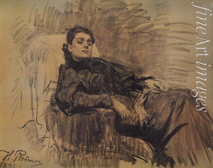 Repin Ilya Yefimovich - Portrait of the actress Eleonora Duse (1858-1924)