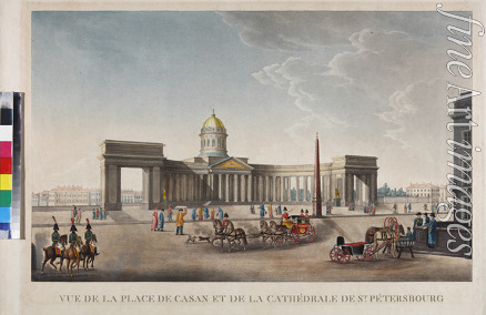Dubourg Matthew - View of the Kazan Square and the Kazan Cathedral in St. Petersburg