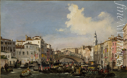 Caffi Ippolito - Venice, Regatta on the Grand Canal