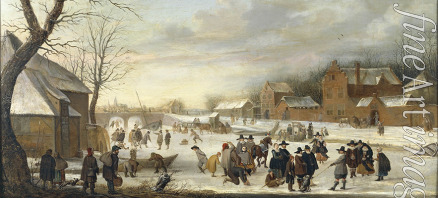 Avercamp Hendrick - Winter landscape with iceskaters