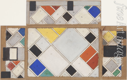 Doesburg Theo van - Design for ceiling and walls of Café Aubette in Strasbourg 
