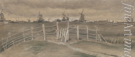 Gogh Vincent van - Windmills at Dordrecht (Weeskinderendijk)