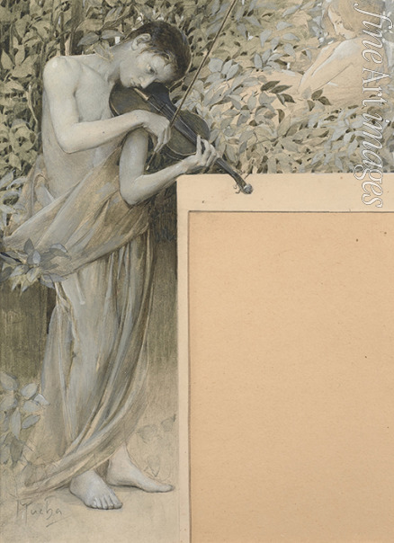 Mucha Alfons Marie - Young violin player