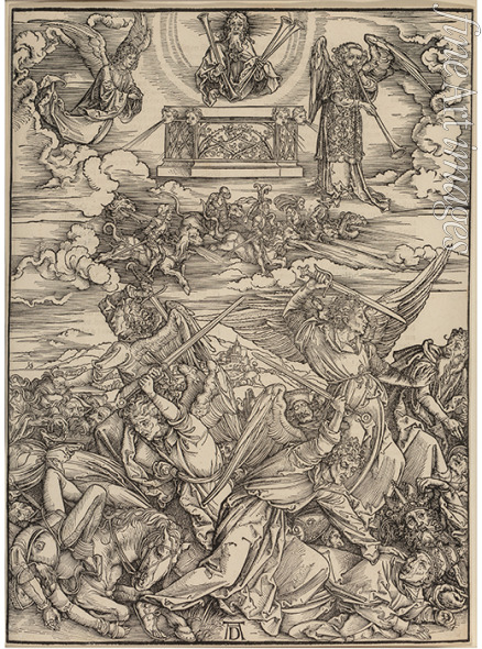 Dürer Albrecht - The Four Avenging Angels of Euphrates. From Apocalypsis cum Figuris