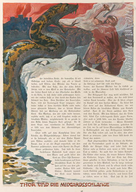 Doepler Emil - Thor and the Midgard Serpent. From 