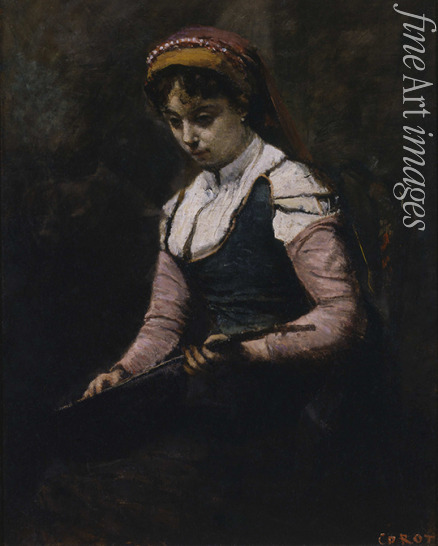 Corot Jean-Baptiste Camille - Femme à la Mandoline (Mädchen mit Mandoline)
