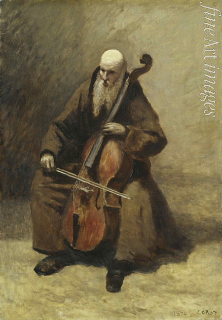 Corot Jean-Baptiste Camille - Monk with a Cello