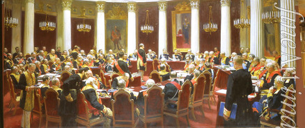 Repin Ilya Yefimovich - The centenary session of the State Council in the Marie Palace on May 5, 1901