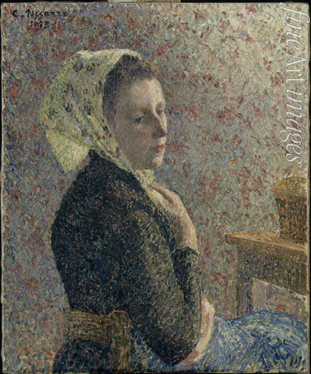 Pissarro Camille - Femme au fichu vert (Frau mit grünem Schal)