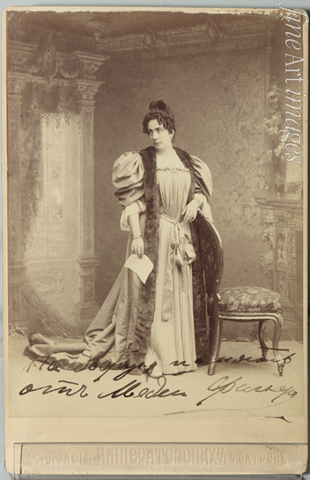 Unbekannter Fotograf - Medea Figner ( (1859-1952) als Tatjana in Oper Eugen Onegin von Pjotr Tschaikowski