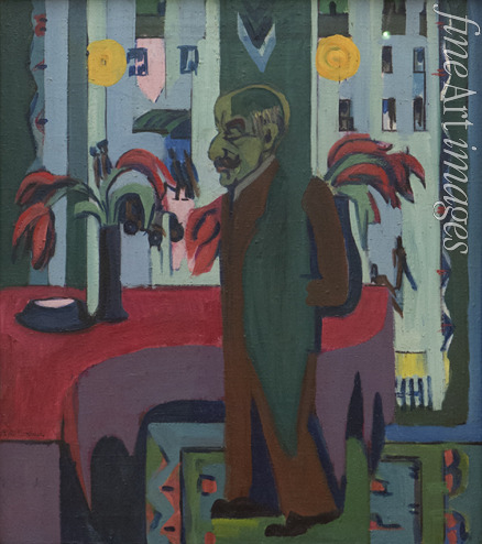 Kirchner Ernst Ludwig - Max Liebermann in his studio