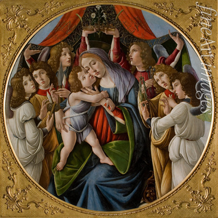 Botticelli Sandro - Madonna mit Kind und sechs Engeln