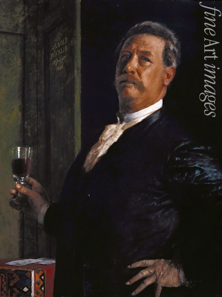 Böcklin Arnold - Selbstbildnis mit dem Weinglas 