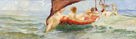 Klinger Max - Venus in the shell carriage. Part of the wall decoration of the Villa Albers