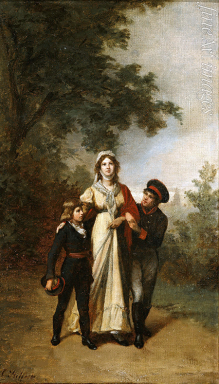 Steffeck Carl - Queen Luise with her sons in Luisenwahl Park
