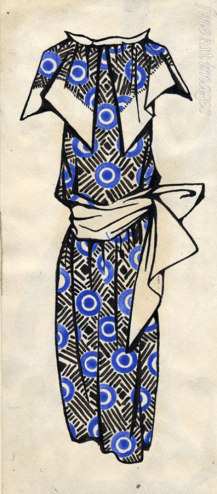 Popowa Ljubow Sergejewna - Entwurf für ein Kleid