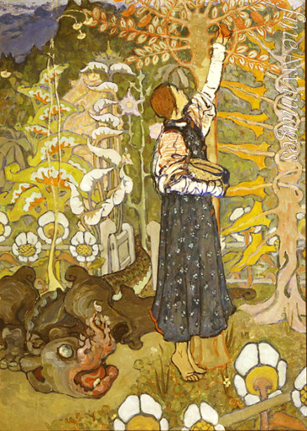 Polenova Elena Dmitryevna - A fairy tale (Girl and the beast)