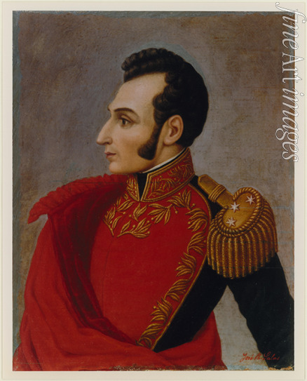 Salas José R. - Porträt von Antonio José de Sucre (1795-1830)