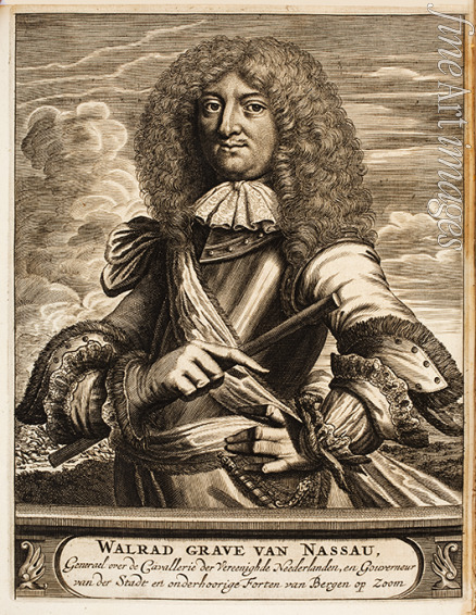 Anonymous - Portrait of Prince Walrad of Nassau-Usingen (1635-1702) (From: Schauplatz des Krieges)