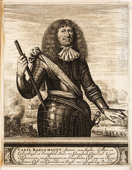 Anonymous - Portrait of Carl von Rabenhaupt (1602-1675) (From: Schauplatz des Krieges)