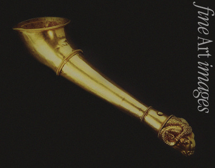 Kunst der Skythen - Rhyton (Trinkhorn) mit einem Widderkopf