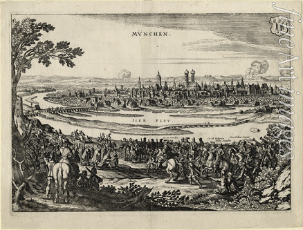 Merian Matthäus der Ältere - Schlüsselübergabe durch den Münchner Bürgermeister an den König Gustav II. Adolf von Schweden 1632
