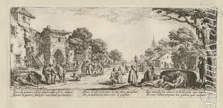 Callot Jacques - The Miseries and Misfortunes of War, folio 16: Dying Soldiers by the Roadside