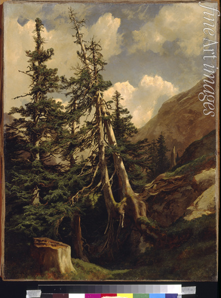 Calame Alexandre - Firs in the mountains