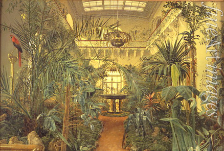 Antonov Mikhail Ivanovich - The Winter Garden in the Winter Palace in St. Petersburg