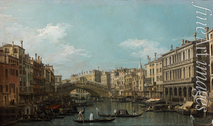 Canaletto - The Grand Canal with the Rialto Bridge from the South 