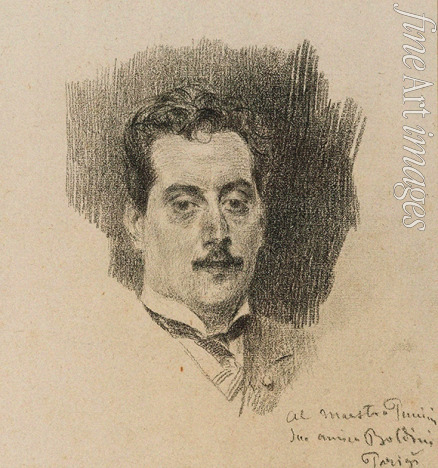 Boldini Giovanni - Portrait of the Composer Giacomo Puccini (1858-1924)