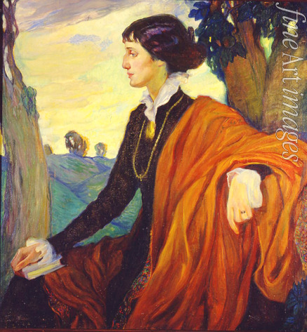 Della-Vos-Kardowskaja Olga Ludwigowna - Porträt von Dichterin Anna Achmatowa (1889-1966)